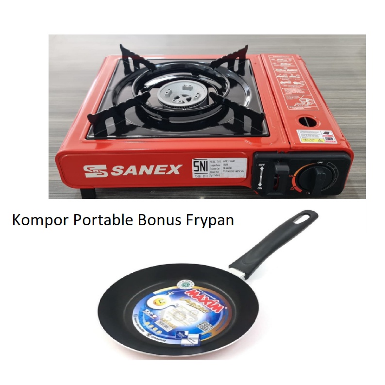 Kompor Gas Portable Bonus Frypan