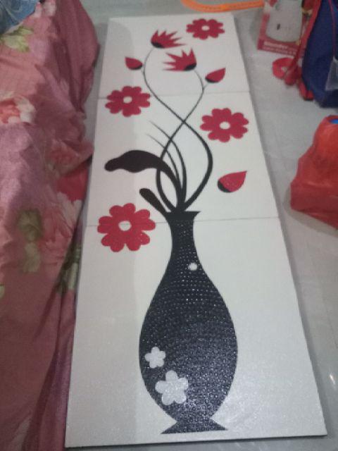 Lukisan Minimalis Bunga Vertikal P3-50