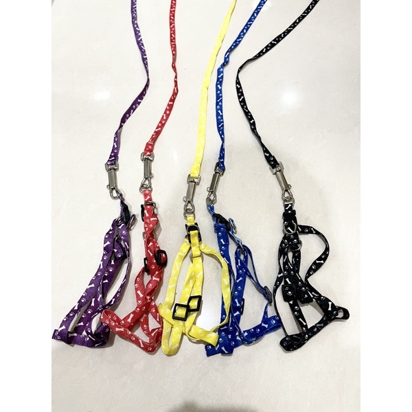 Harness Y anjing kucing collar dog cat tali dada kalung motif