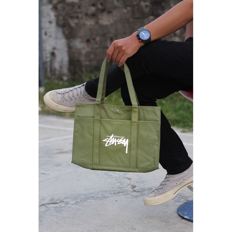 TAS STUSSY MILITARY GREEN JAPAN MAGAZINE