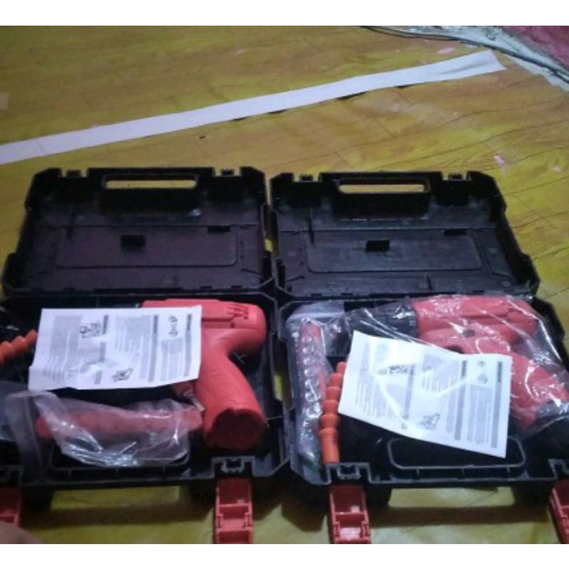 Bor baterai cordless 12v HDT CDD405 full set 1 baterai mata bor lengkap CDD 405