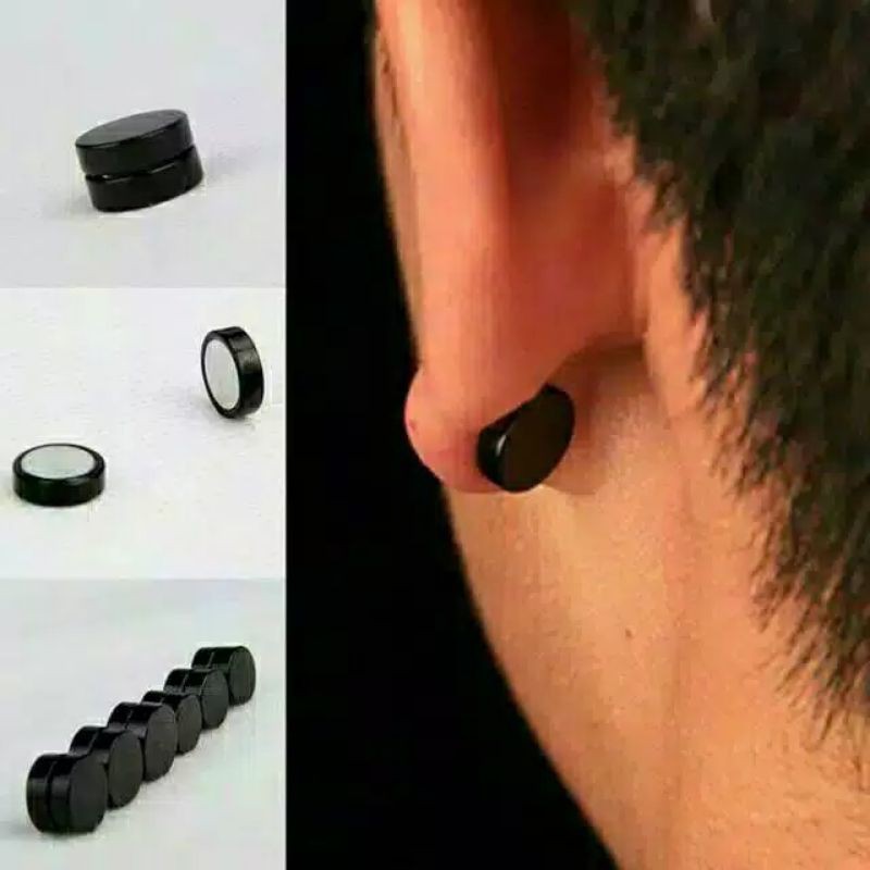 1 pcs anting tindik magnet