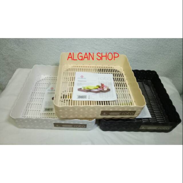 Keranjang Plastik Travessa L 0562 Rota Claris Anyaman 