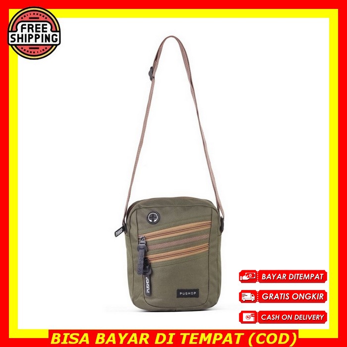 Tas Selempang Pria Keren Branded Terbaru Slingbag Waterproof Slempang Mini Cowok Distro Anti Air Ori