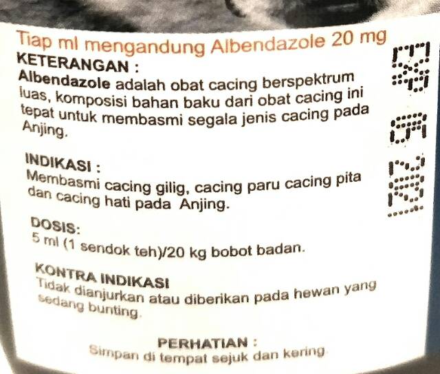 ALBENWORM DOG syrup 120ml / raid all / obat cacing anjing / hewan / pet