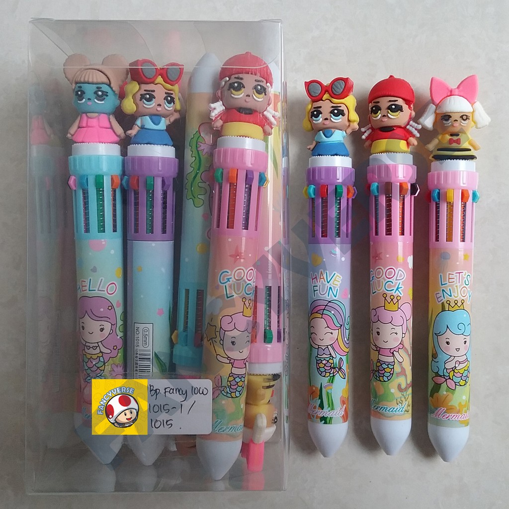 

Bolpen Gel Fancy 10 Warna LOL / Ballpoint Ball Pen Pulpen Pena