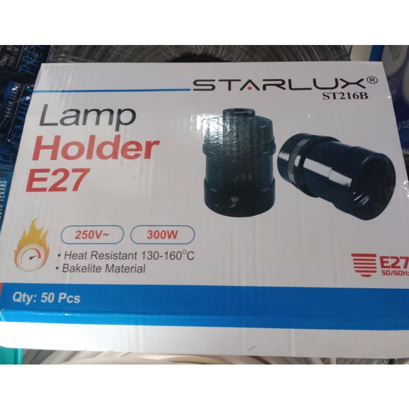 fitting gantung LAMP Holder E27 hitam STARLUX