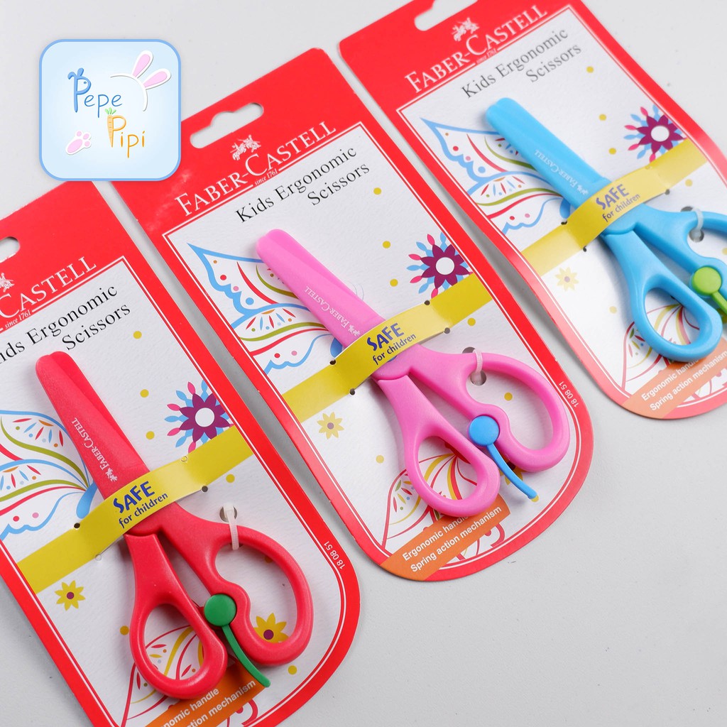 Gunting Anak Faber Castell Kids Ergonomic Scissors Gunting Kertas Anak