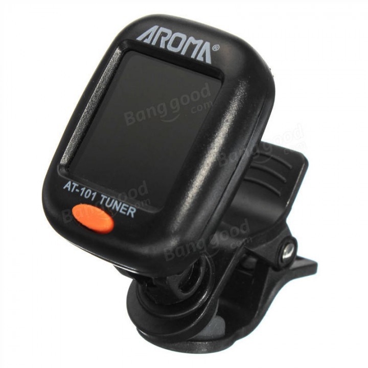 AROMA AT-101 Portable Clip-on Guitar Bass Violin Ukulele Tuner Tuning