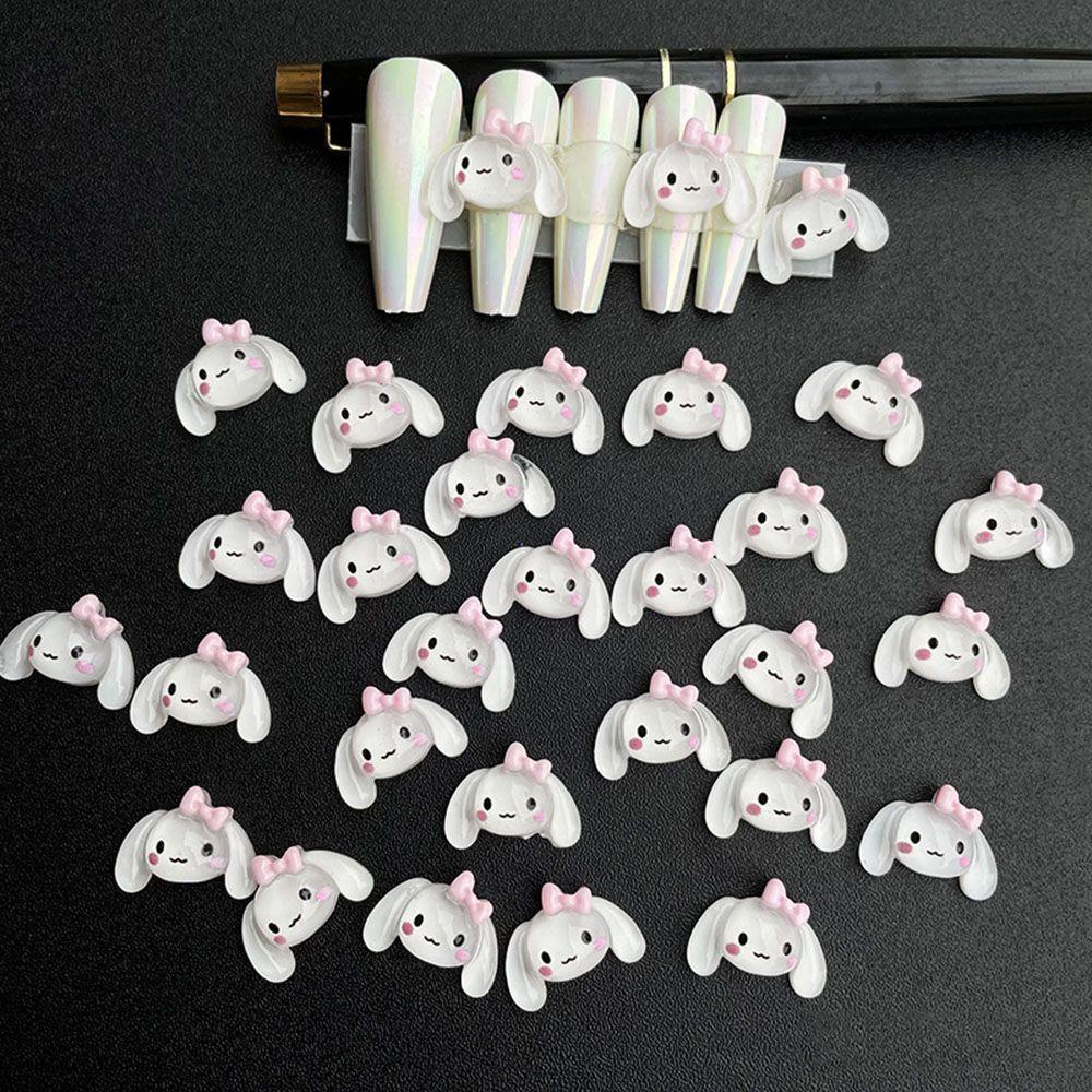 AUGUSTINA Agustin Puppy Nail Art Perhiasan Kartun Beruang Anjing DIY Aksesoris Nail Art