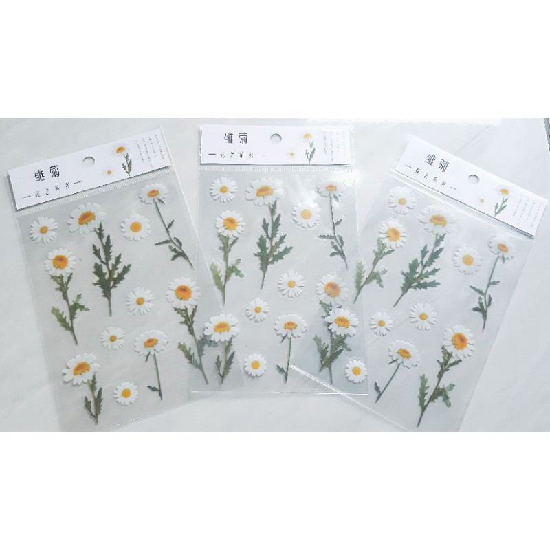 Sticker transparant Daisy untuk scrapbook/jurnaling