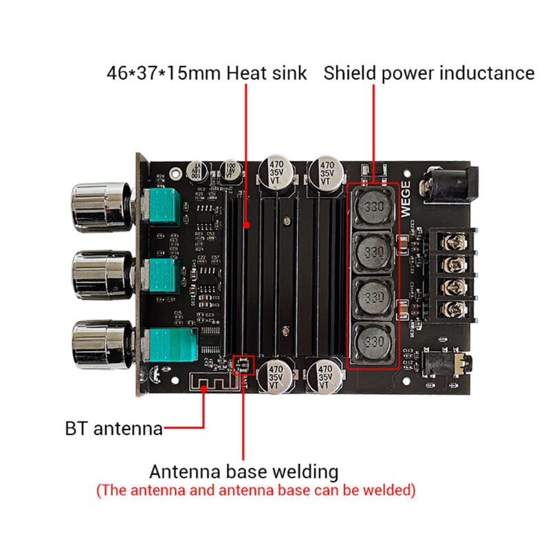 Btsg Mini Amplifier Board Bluetooth-Kompatibel Amplifier Power Amplifier Module