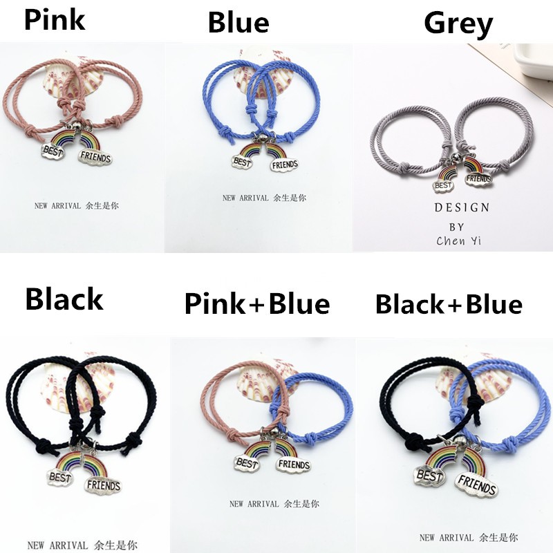 2pcs/Set Dream Star Astronaut Bracelet Couple Magnet Attract Each Other Couple Bracelet Lover Gift