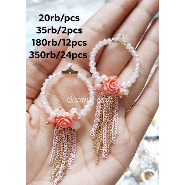 Juntai import crystal bunga 1pcs