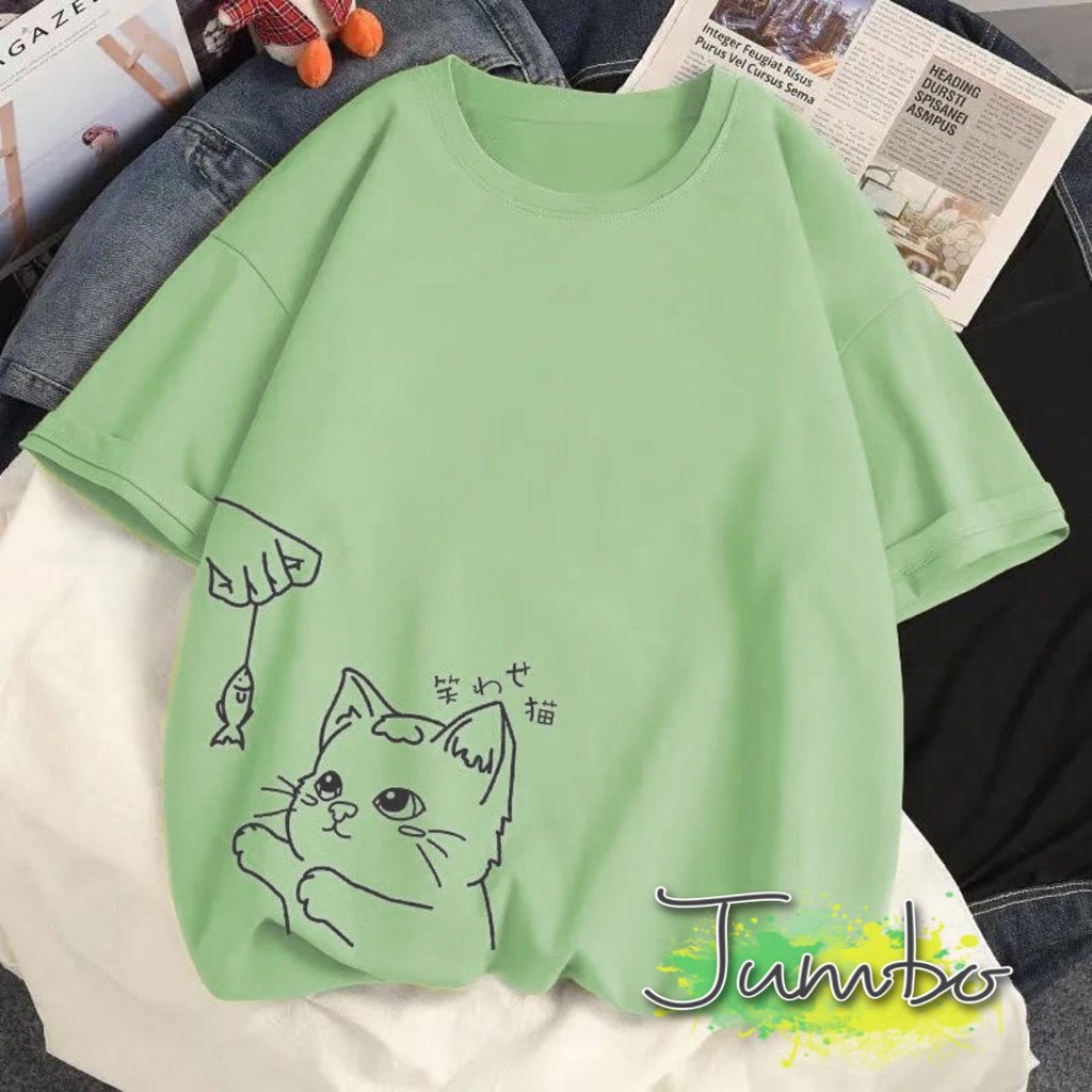 VS GG - ASLI JUMBO baju atasan KAOS JUMBO - big size FISH MEOW