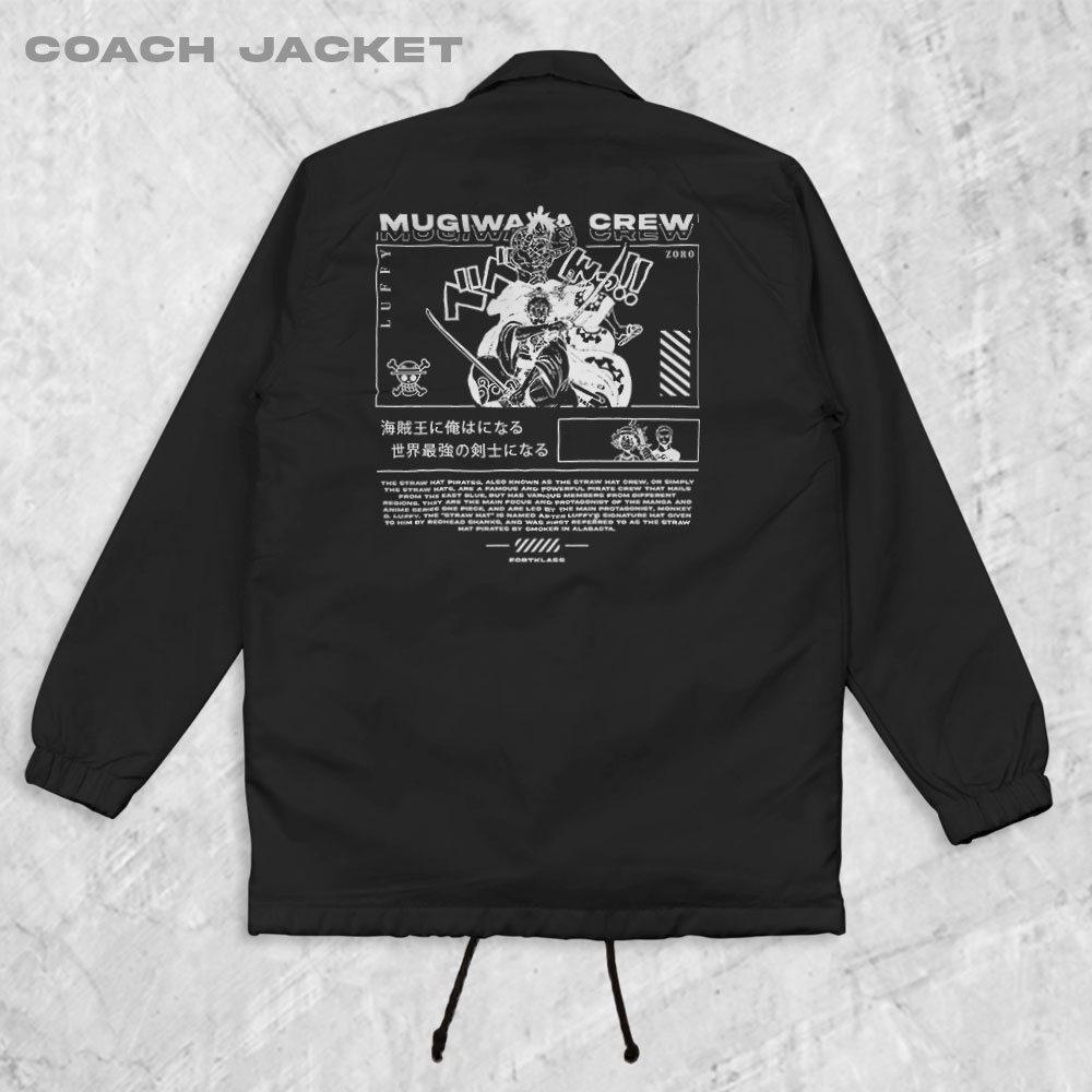 Fortglass Mugi Coach Jaket Pria Outwear Unisex Parasut