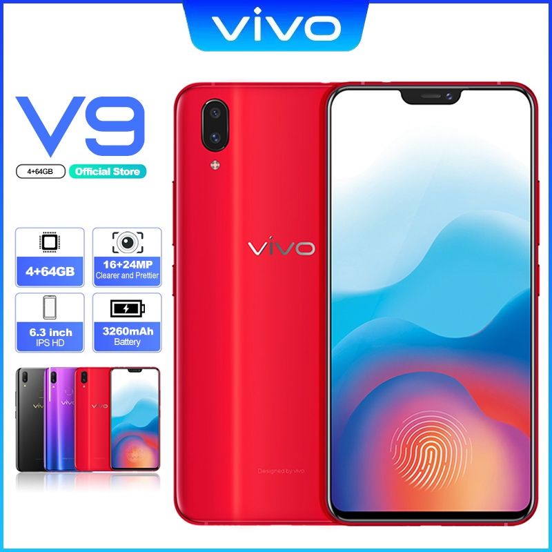 HP VIVO V9 ORI RAM 4/64GB BARU FULLSET SEGEL GARANSI 1TAHUN