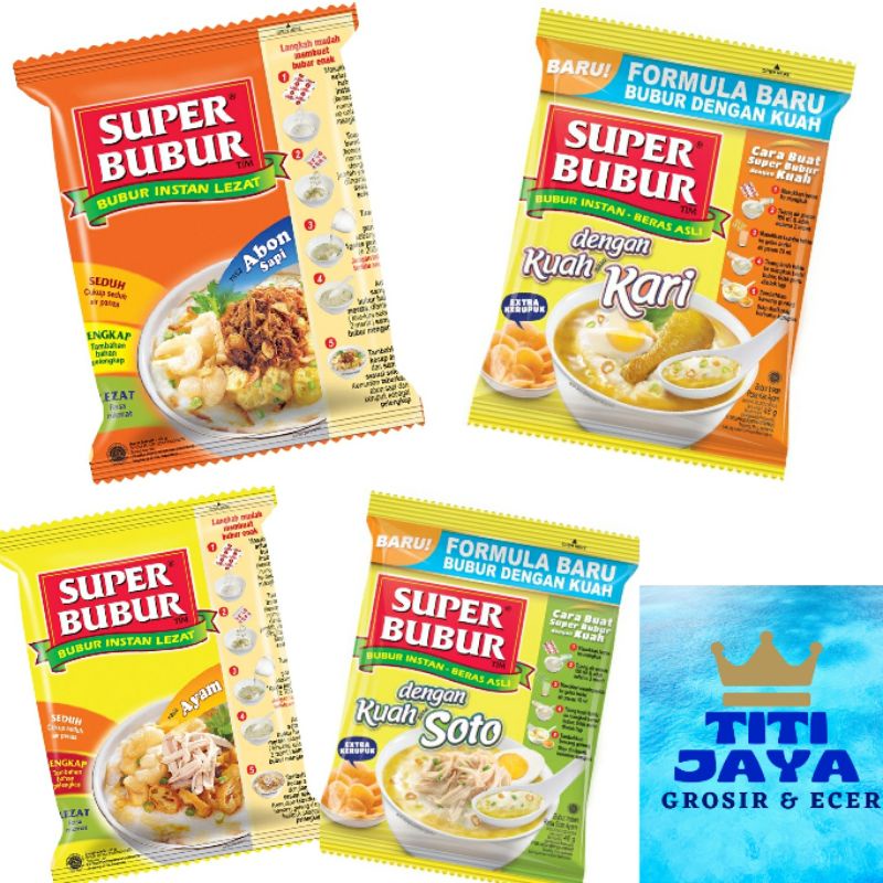 

SUPER BUBUR RASA AYAM KUAH KARI ABON SAPI KUAH SOTO TERMURAH GROSIR