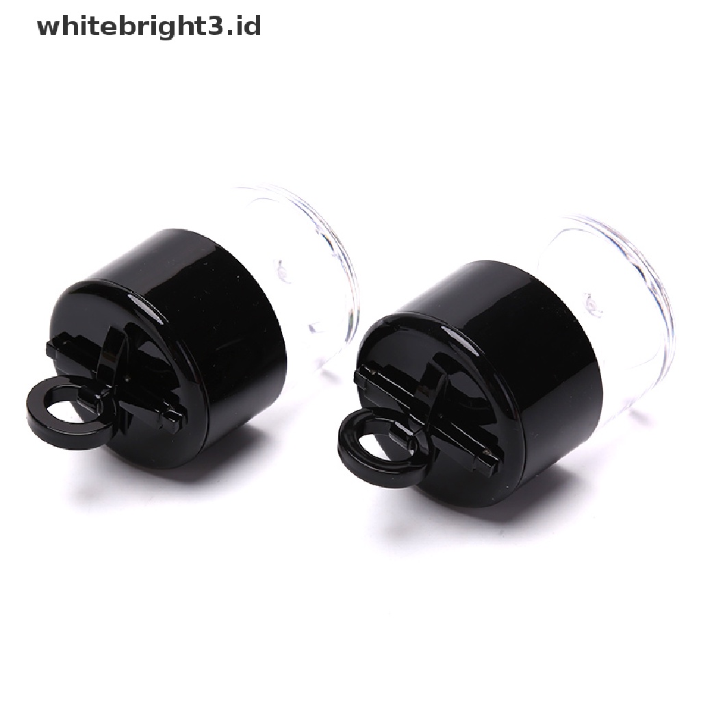 (whitebright3.id) 10g Botol Plastik Kosong Portable Dengan Puff Untuk Bedak Tabur