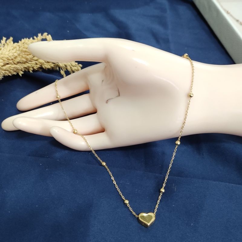 Kalung Titanium Love Rantai Biji Lada K04047