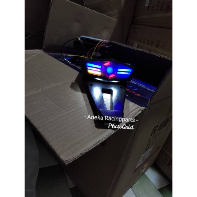 Spakbor belakang klx 3 in 1 led iron man / slebor belakang klx / stoplamp klx / undertail klx