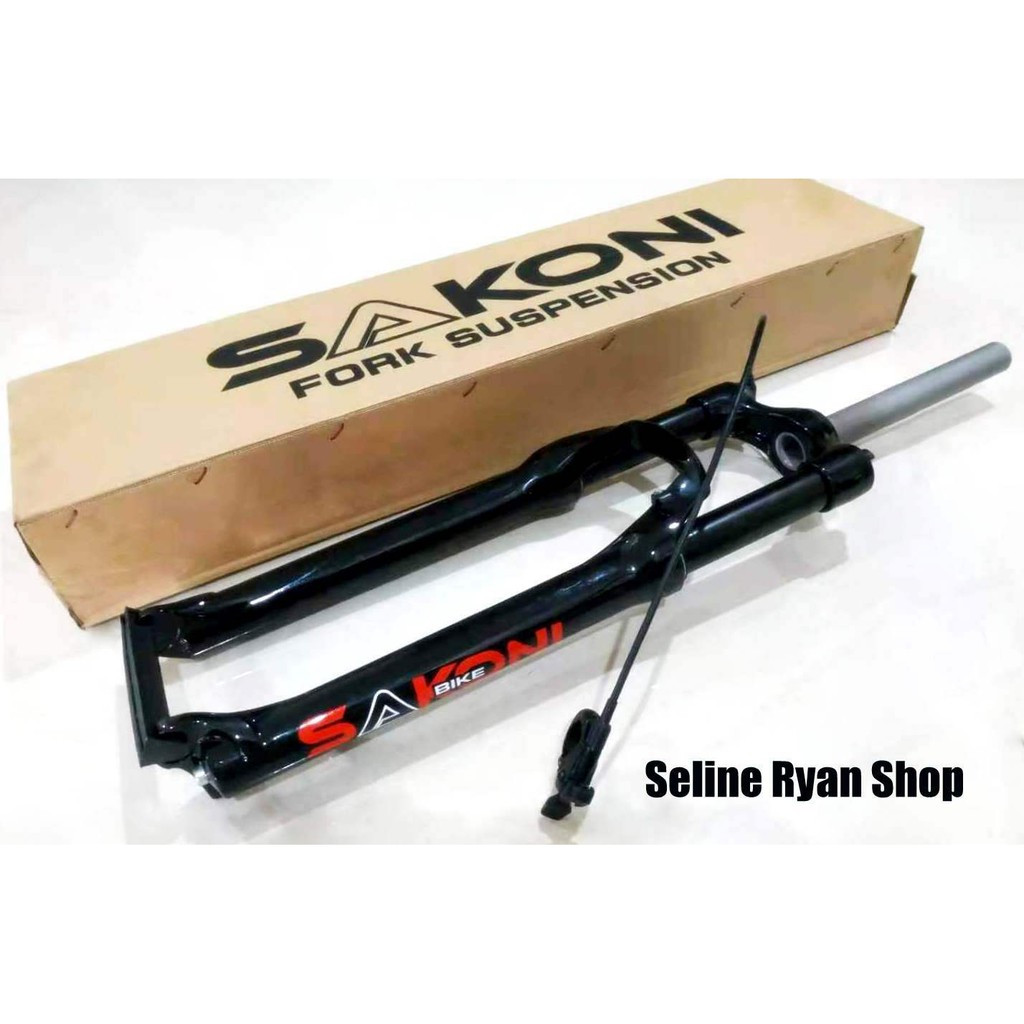 Garpu / Fork Suspension Alloy SAKONI 26 & 27.5" Oversize Travel 120 REMOTE LOCK
