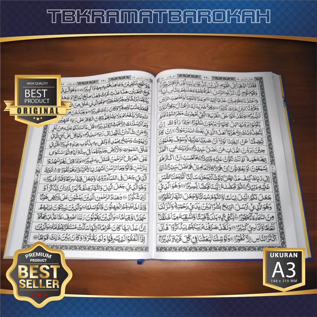 A3, Al Quran Besar Jumbo A3, Alquran Al Huda A3 Non Terjemahan Penerbit Karya Agung, Alquran Lansia