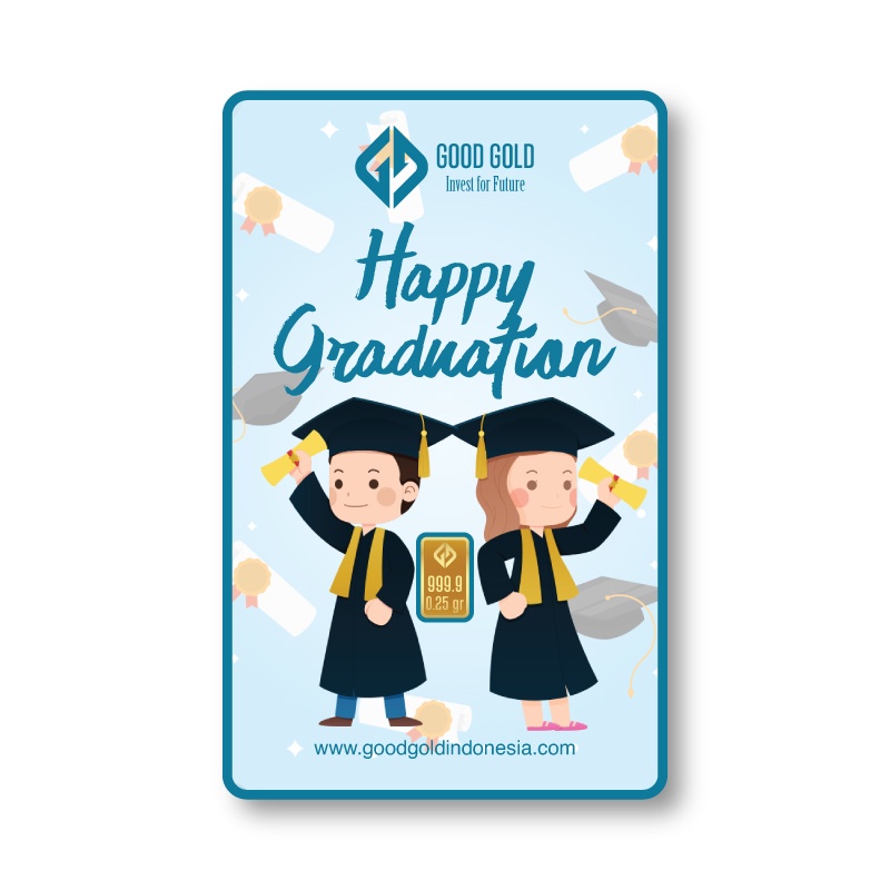 Good Gold Emas Batangan 0,25gr Logam Mulia 0,25 gram LM Fine Gold 0.25gr Emas Murni Emas 24K untuk Gift / Hadiah-Graduation