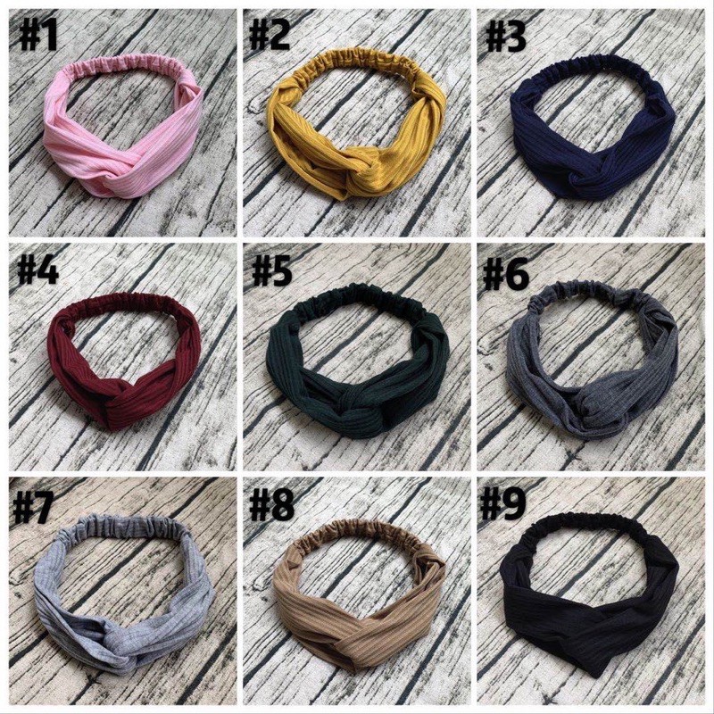 PREMIUM BANDANA SIMPUL TWIST Elatis KAIN Ala Korea Bando Wanita