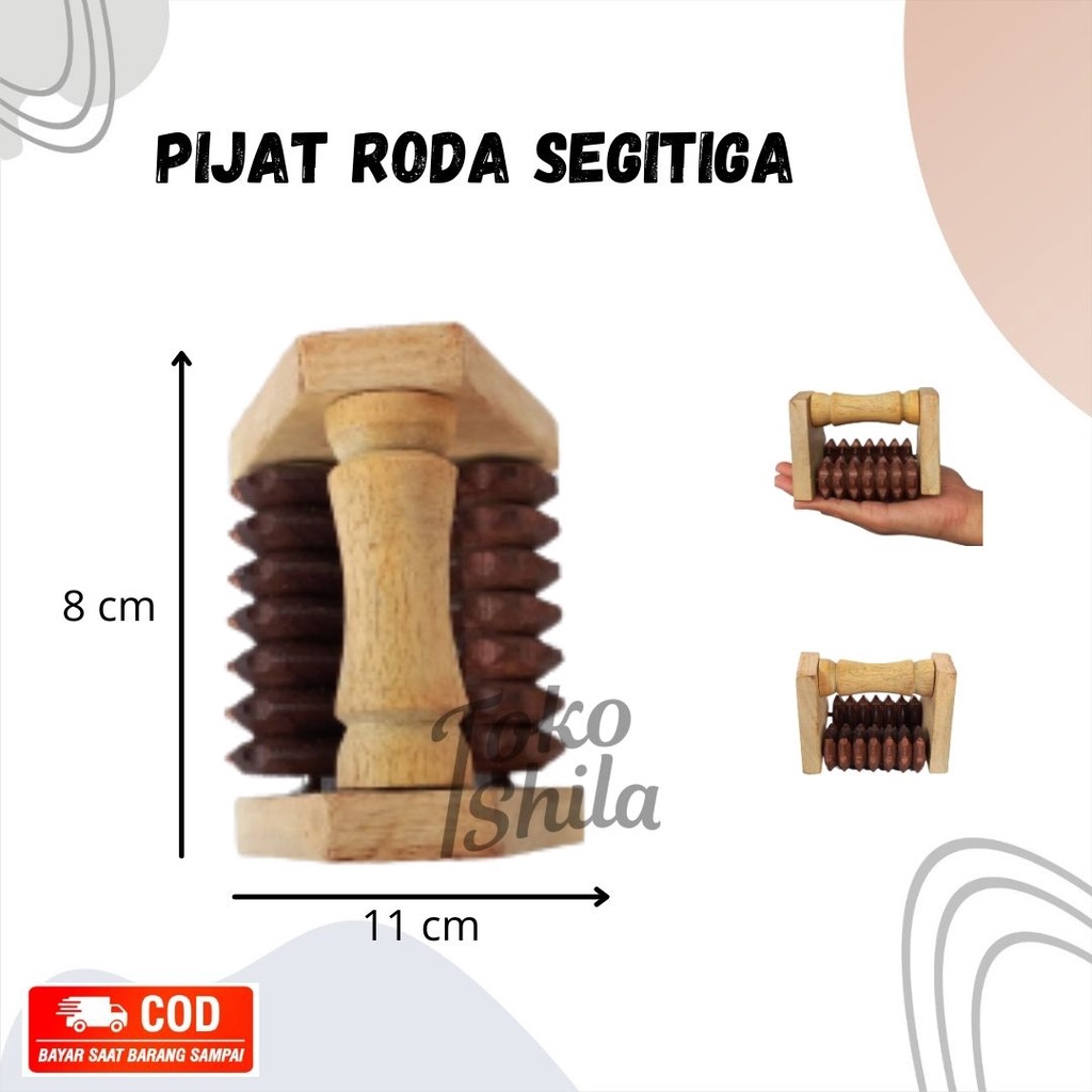 Alat Pijat Kayu Segitiga Gerigi/Alat Pijat Kayu Gerigi