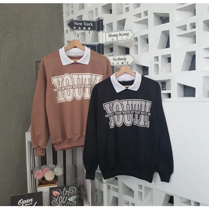 Sweater Wanita Grosir Berkualitas -Youth colar