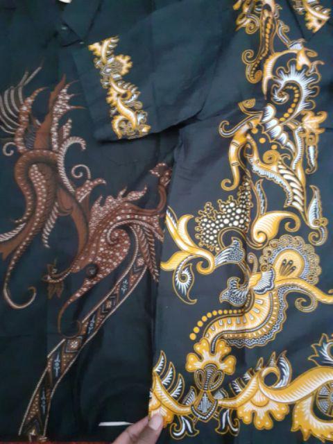 Bswart Batik Hrb026 Kenongo Hem Pendek Padi Pekalongan M L Xl Xxl Batik Pria Murah Modern Grosir