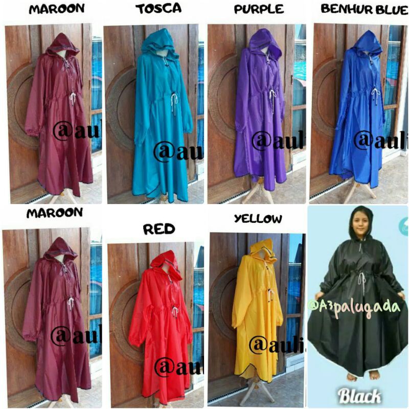 jas hujan gamis modis bisa untuk APD