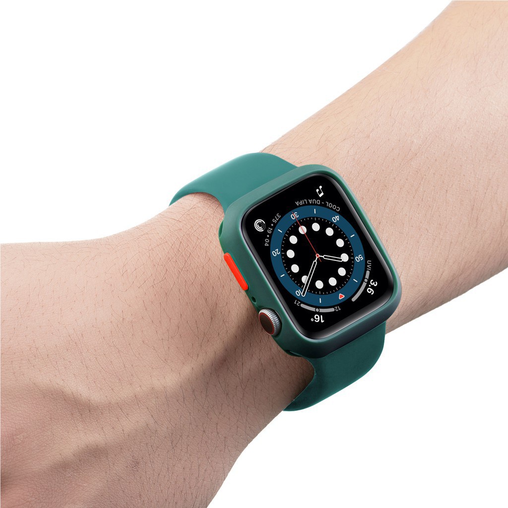 Soft Case Apple Watch Series 1, 2, 3, 4, 5, 6, 7, 8 all series 45, 44, 42, 40, 41, 38mm Soft Aero Color Button Matte