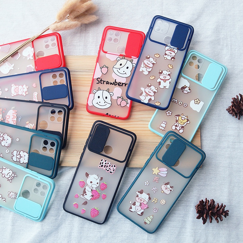 CASE SLIDE GAMBAR KARAKTER OPPO A54 A74 A12 A15 A3S A92 F1S A9 2020 F9 NEO 9 RENO 4 4F RENO 5 5F RUBBER GAMBAR