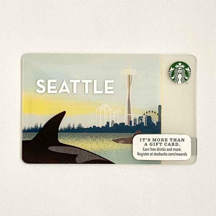 Seattle Starbucks Card 2015 Kartu US City Ocra Whale Giftcard