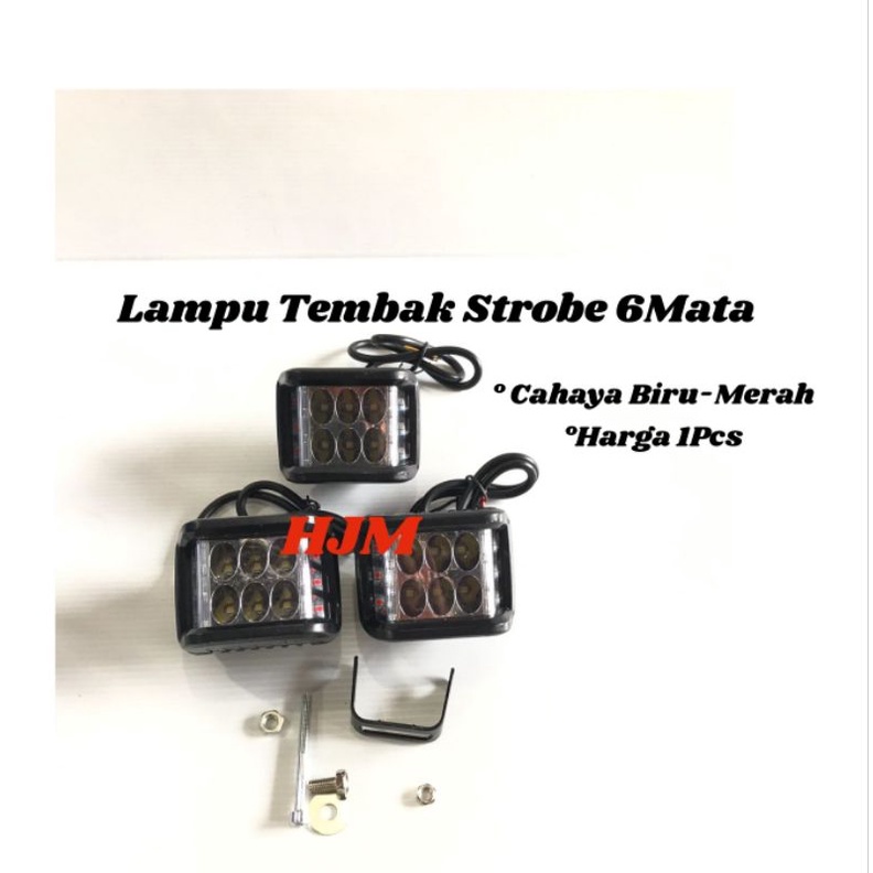 Lampu Tembak Led 6 Mata Strobo