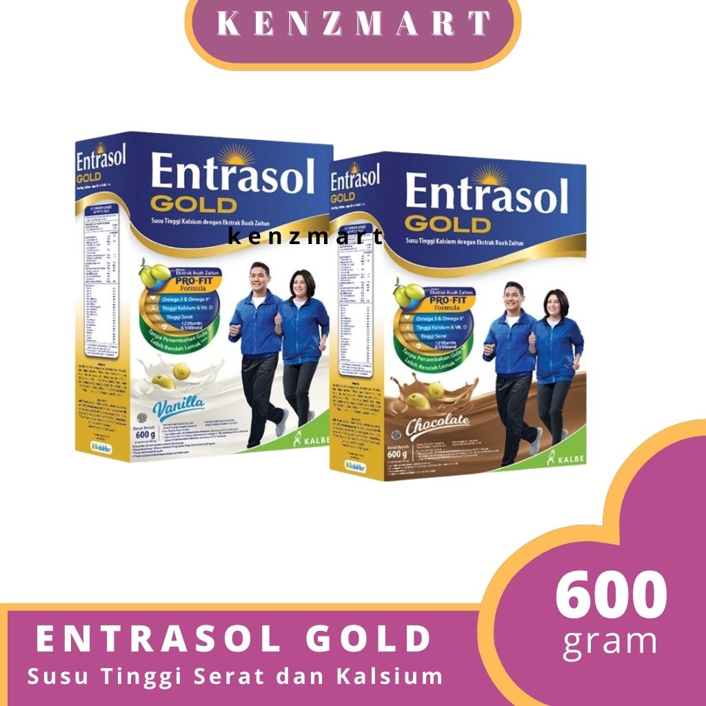 ENTRASOL GOLD 580GR SUSU BUBUK TUINGGI SERAT DAN KALSIUM / MEMBANTU MEMELIHARA KEPADATAN TULANG