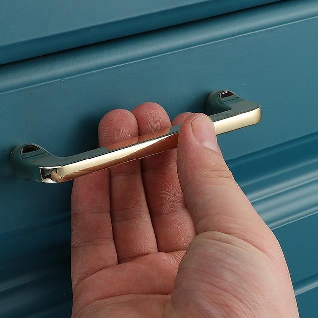 ☜ Handle Pull Gagang Tarikan Knob Laci Dapur Furniture Lemari Gold Emas Kuningan Mengkilap ♖