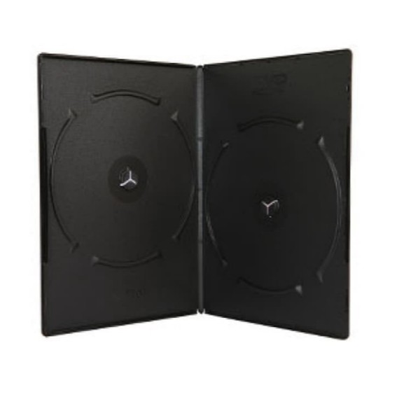 Kotak CD/DVD Hitam Double
