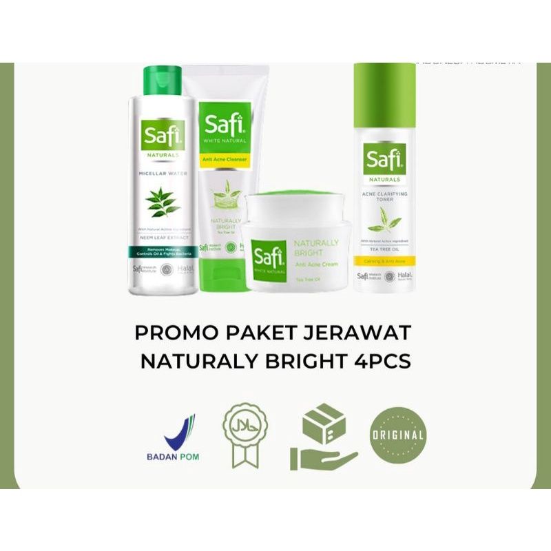 Safi Paket Complete Natural Acne Tree Tea Oil - Safi Paket Lengkap Acne Hijau - Paket Safi Acne