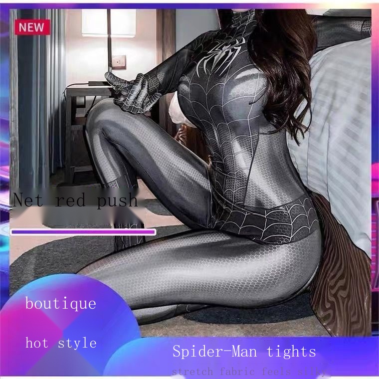 Wanita Spiderman Tights cosplay Jumpsuit Halloween