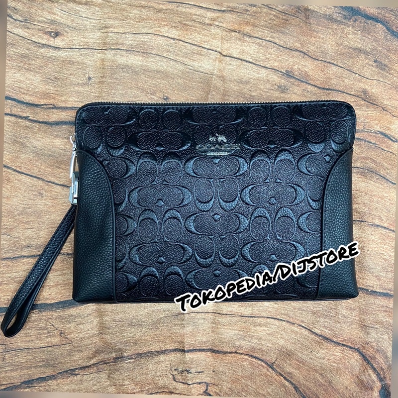 clutch coach leather dengan kode kunci import premium clutch pria kulit