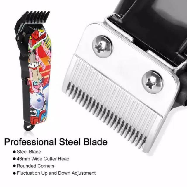 HAIR CLIPPER kemei ALAT POTONG RAMBUT TANPA KABEL HAIR CLIPPER ELEKTRIK MESIN PENCUKUR RAMBUT CHAS