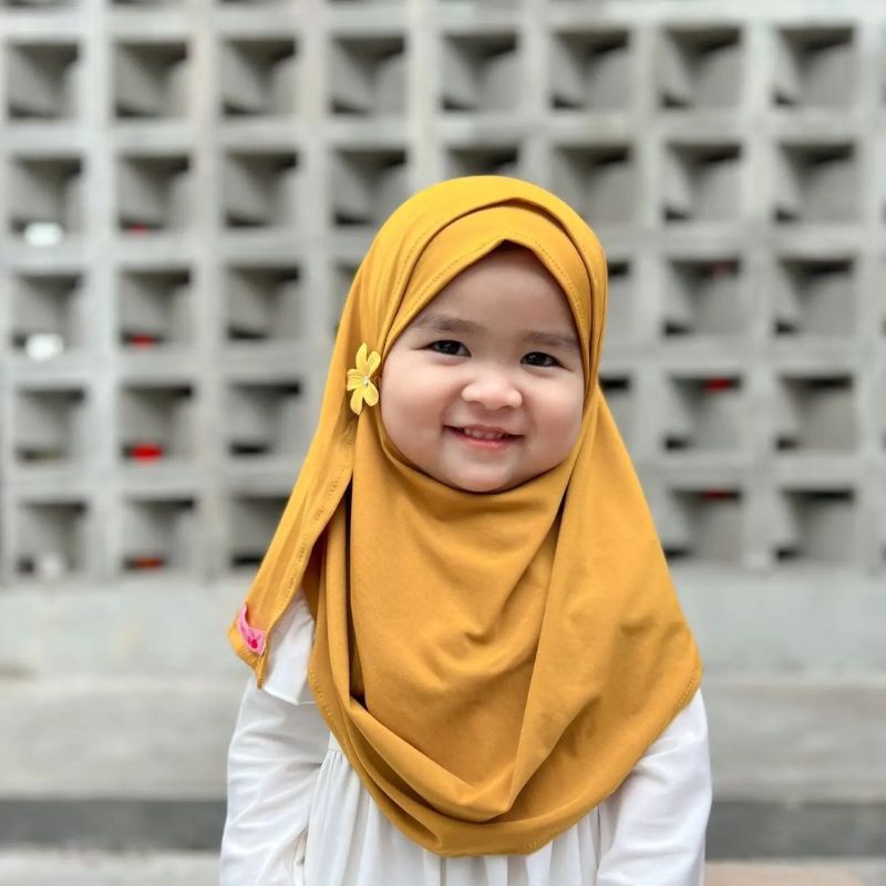 NS❤  Hijab / Kerudung  Pashmina  Naura Instand Anak Jersey Terbaru 6bln -8thn