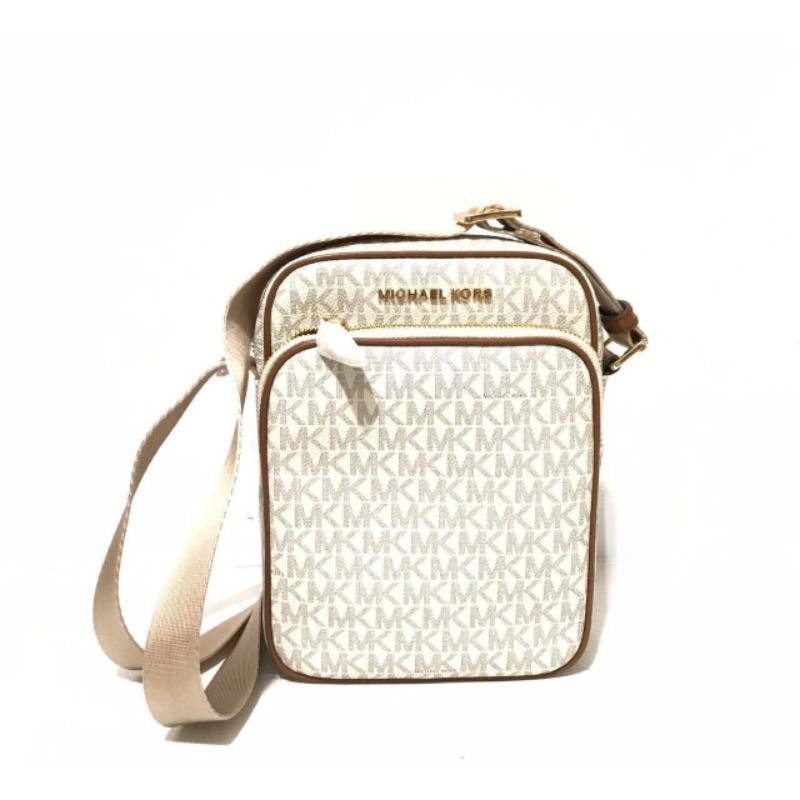 MK jetset flight & TB kira chevron flap shoulder bag medium Rose Floral