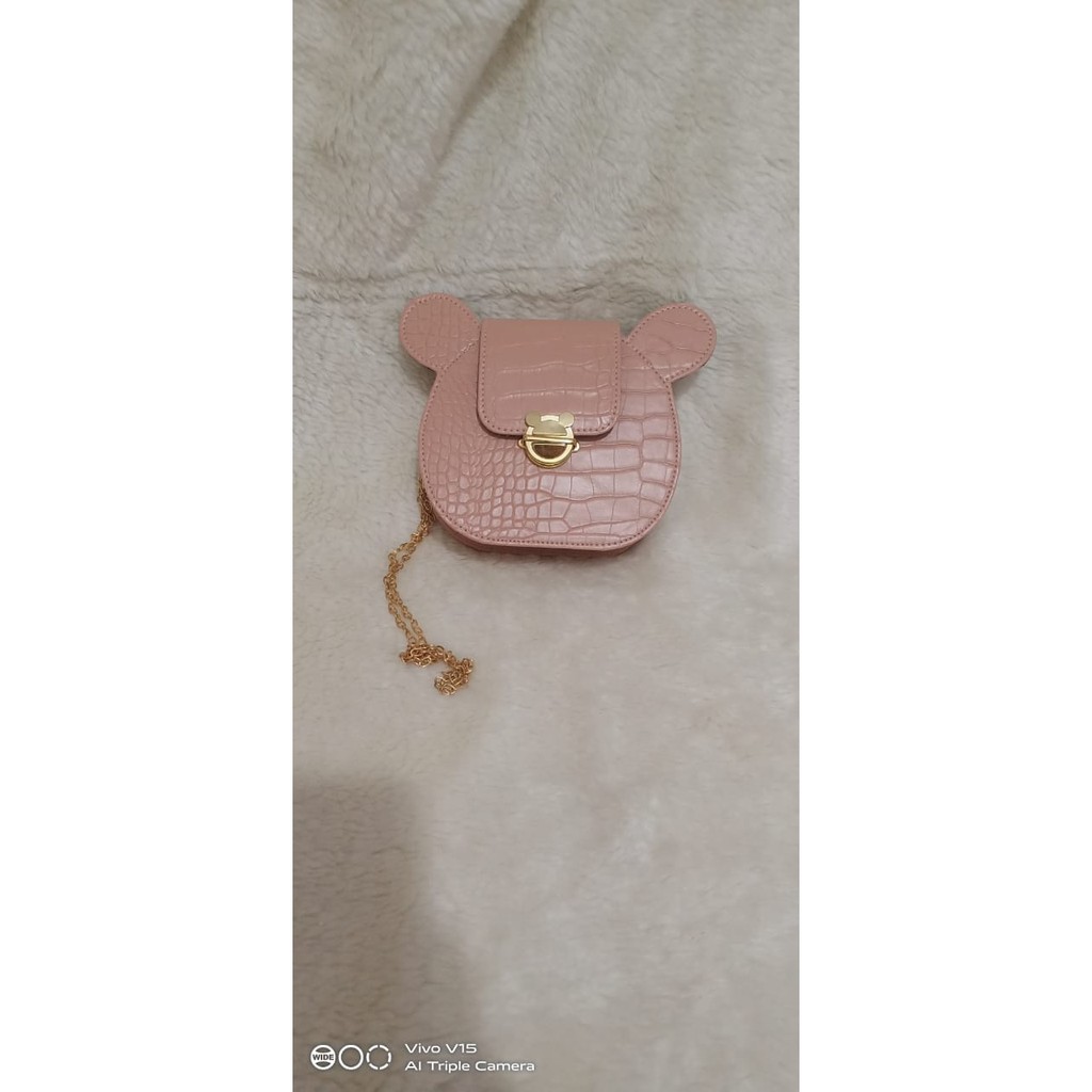 LUXTHER - TAS SELEMPANG CROCO LEATHER MICKEY MOUSE EDITION