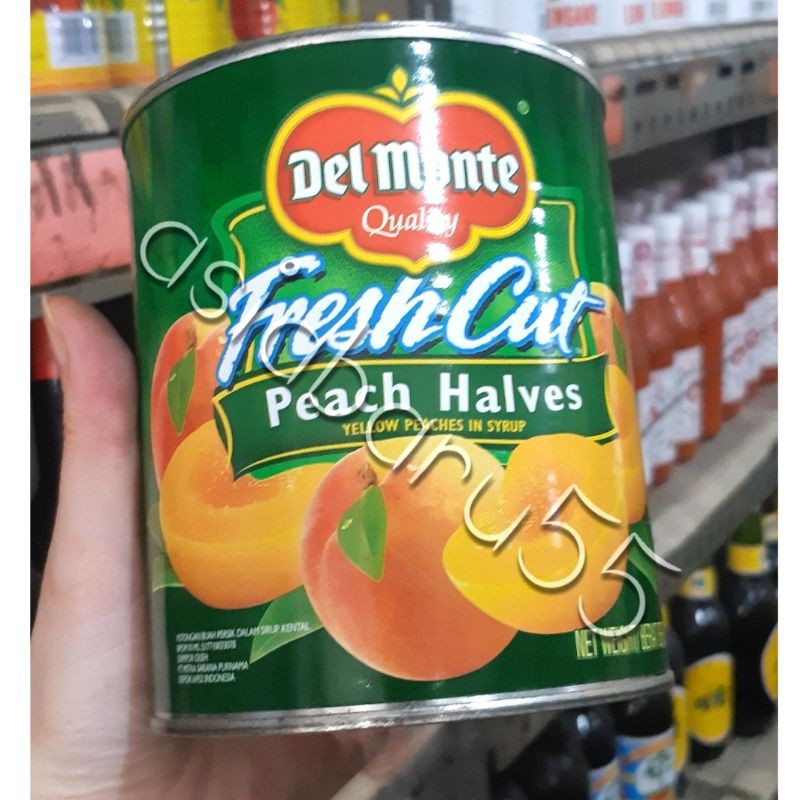 

Del Monte Peach Halves 825gr , Peach kaleng , Yellow Peach in Syrup