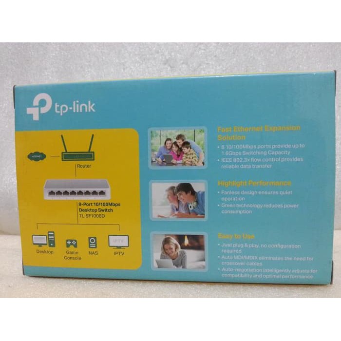 TP-LINK  SWITCH 8PORT 10-100Mbps TL-SF1008D