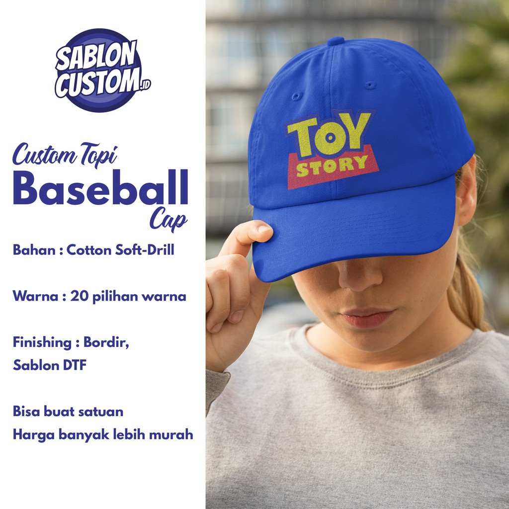 Bordir Topi Sablon Topi Custom Baseball Cap Desain Sendiri